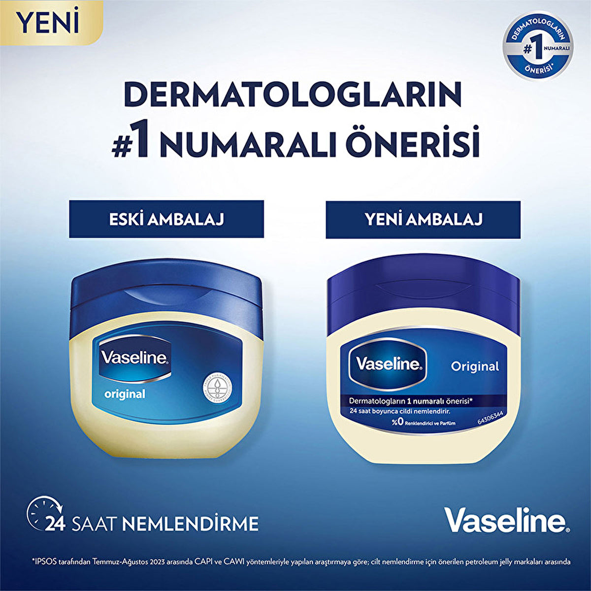 Vaseline Original Moisturizing Gel 3oz - 24 Hour Hydration | Dermatologist Recommended