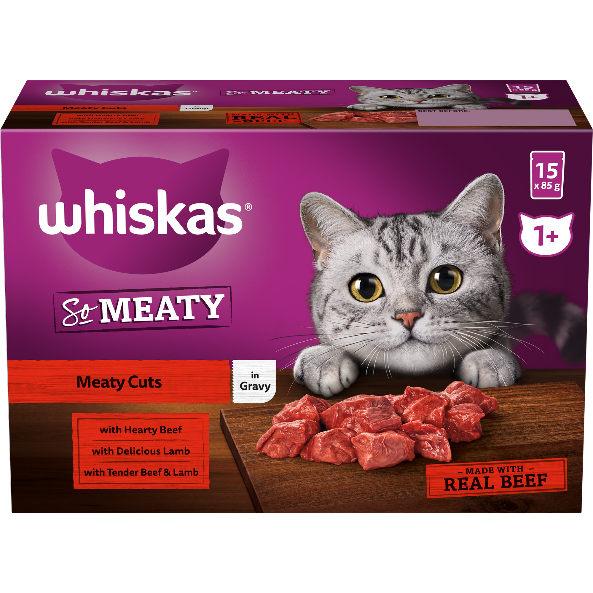 Whiskas lamb wet cat food 85g pouch