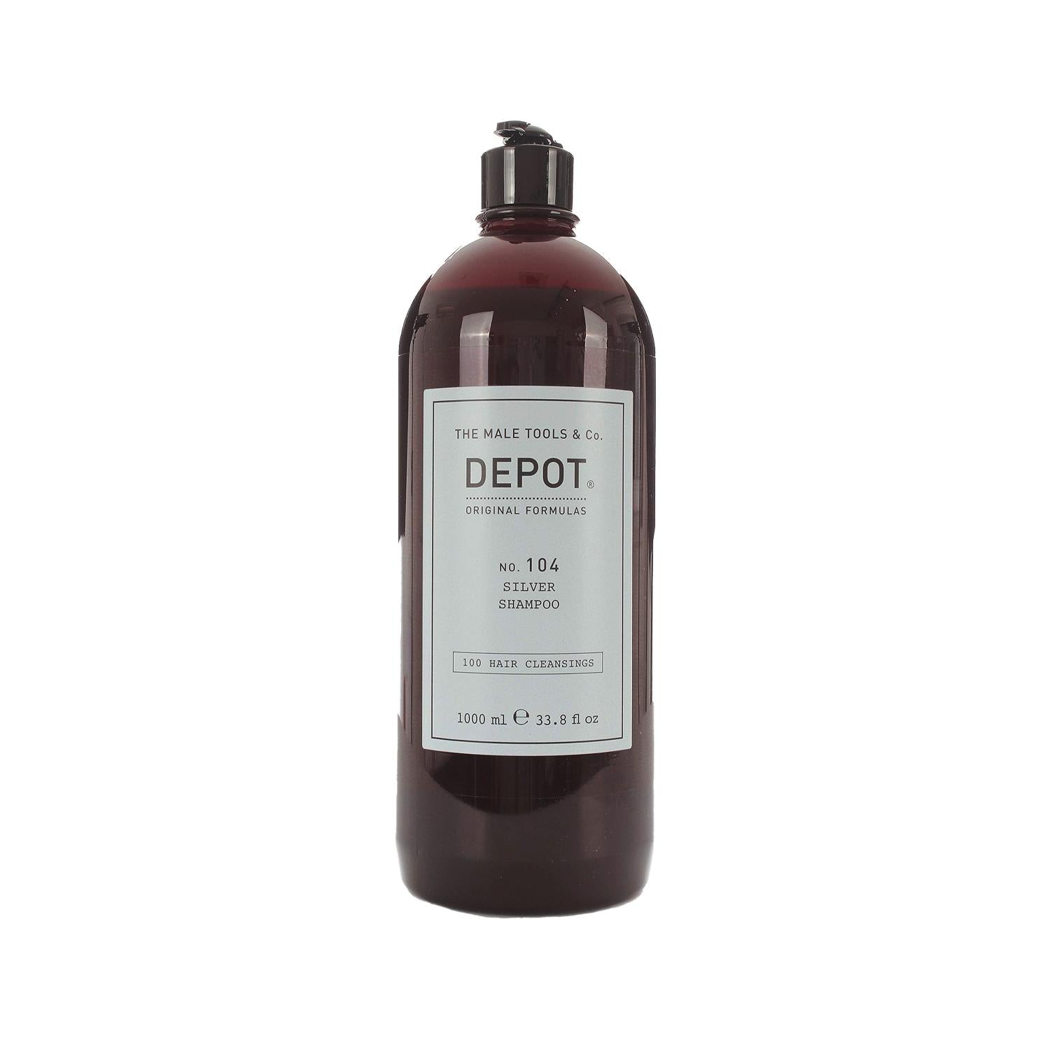 Depot No. 104 Silver Shampoo - 1000ml Gentle Hair Care for All Hair Types Depot No. 104 Silver Shampoo - Gentle Hair Care Depot No. 104, Silver Shampoo, Gümüş Şampuan, 1000 ml Shampoo, Hair Care Product, Gentle Hair Care, Anti-Dandruff Shampoo, Scalp Soothing, Hair Care Solution, Natural Hair Care, Organic Shampoo, Sulfate-Free Shampoo