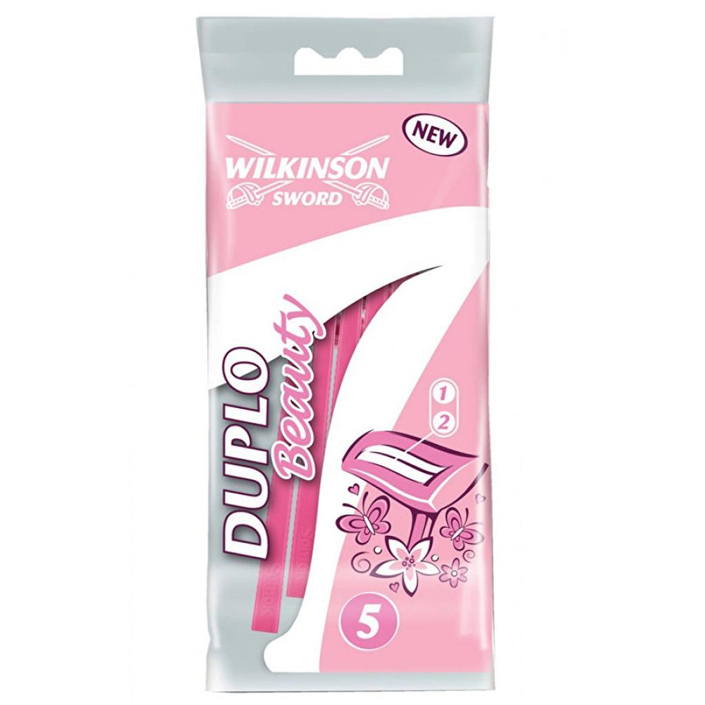 Wilkinson Duplo Beauty 2-Blade Disposable Razors 5 Pack