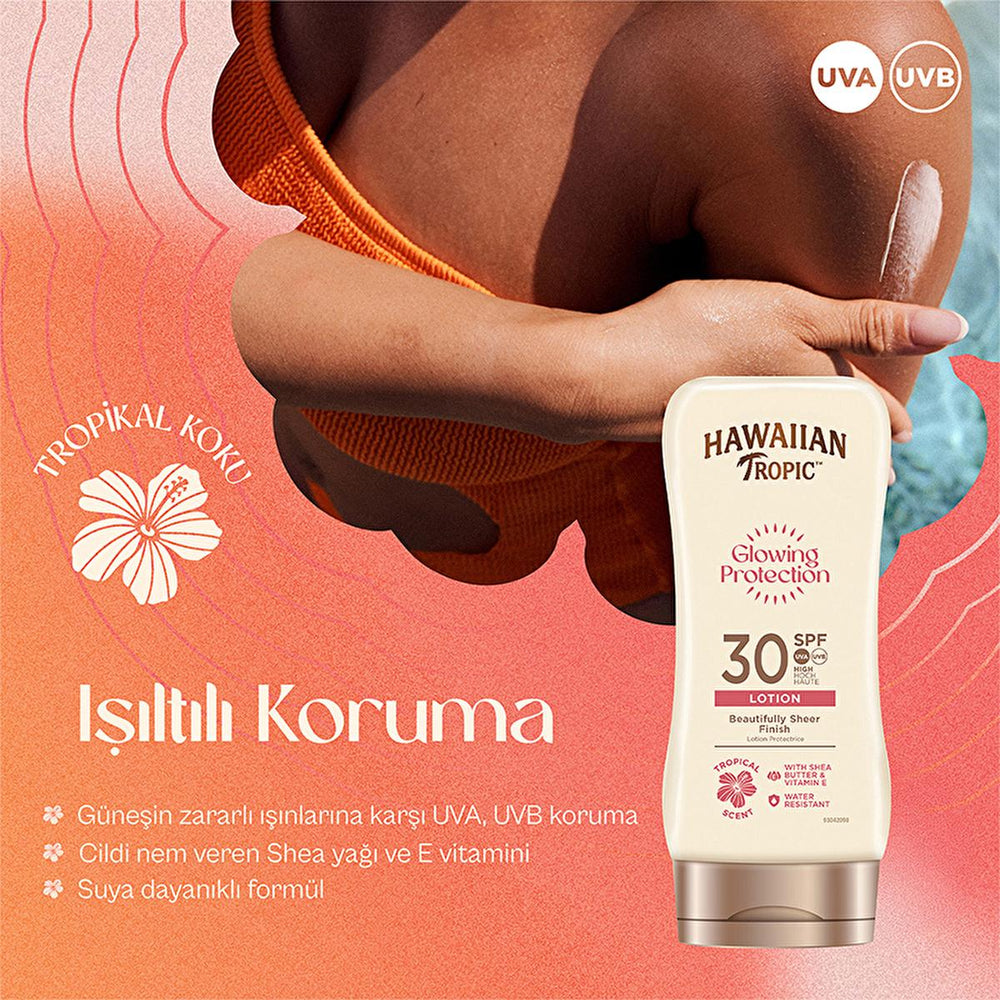 Hawaiian Tropic SPF 30 Sunscreen Lotion: UVA/UVB Protection for Glowing Skin - Vegan & Cruelty-Free, Water Resistant Hawaiian Tropic SPF 30: Vegan Sunscreen for Glowing Skin Hawaiian Tropic SPF30, sunscreen lotion, UVA UVB protection, vegan sunscreen, cruelty-free sunscreen, water resistant sunscreen, shea butter sunscreen, glowing skin sunscreen, sun protection lotion, spf 30 lotion, sunscreen, sunblock, sun protection, UVA protection, UVB protection, vegan, cruelty-free, shea butter, vitamin E, water resi