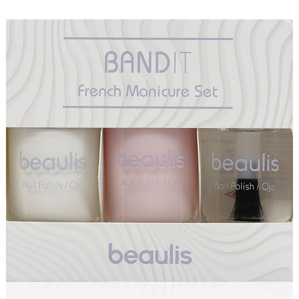 Beaulis French Manicure Kit - Easy At-Home Nail Care Set with Nail Guides and Polish - Nail Polish
