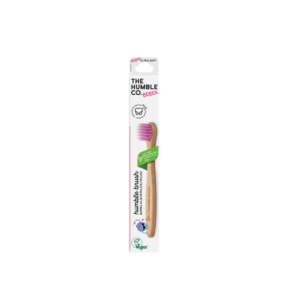 The Humble Co Bamboo Baby Toothbrush Lila - Soft & Gentle Infant Oral Care for Teething Relief Bamboo Baby Toothbrush Lila - Gentle Infant Oral Care baby toothbrush, bamboo toothbrush, infant oral care, teething care, natural baby products, eco-friendly baby products, sustainable baby care, gentle oral care, baby oral hygiene, new mom essentials, baby care products