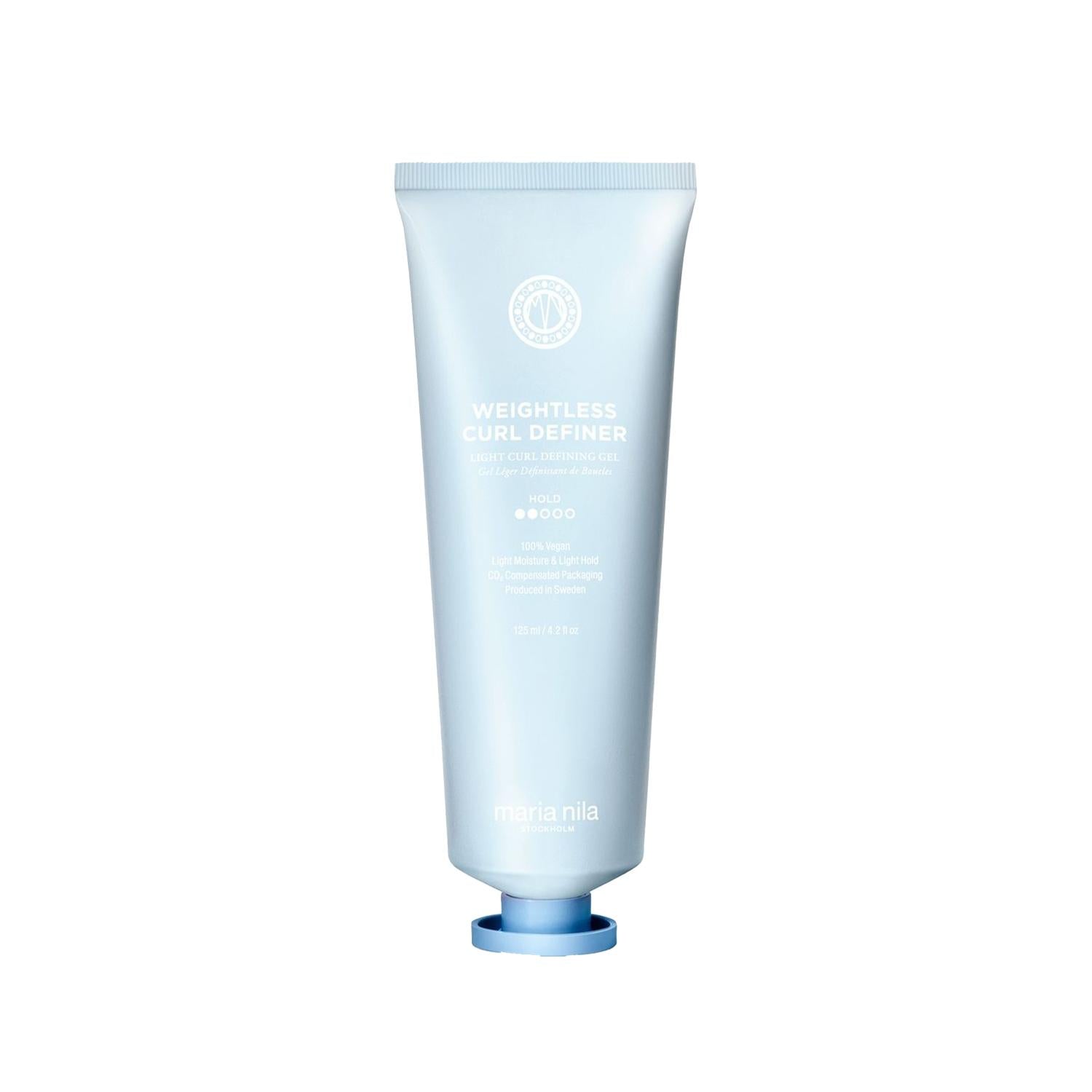 Maria Nila Weightless Curl Definer Gel - Lightweight, 4.23 fl oz - Enhances Curl Definition & Minimizes Frizz Maria Nila Curl Definer Gel - Lightweight & Frizz-Free curl definer gel, lightweight hold curl gel, curly hair products, Maria Nila Weightless Curl Definer, curl enhancement, hair care for curls, frizz reduction, natural curl movement, styling control, weightless formulation, curl clarity, hair styling products
