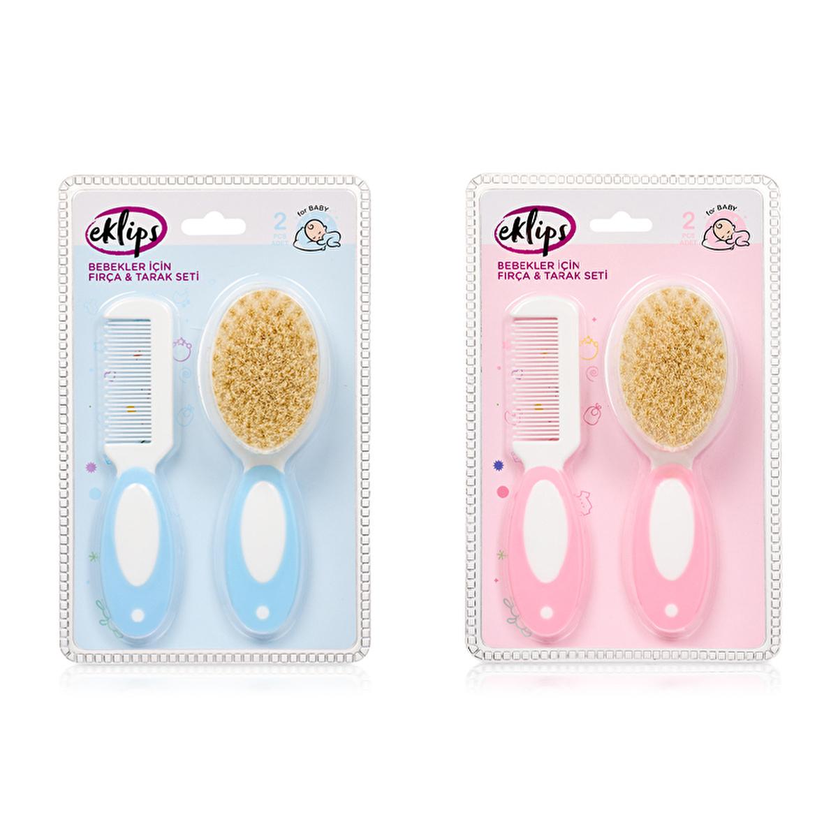 Eklips Baby Hair Brush and Comb Set - Natural Bristle Brush & Round-Tipped Comb for Gentle Infant Hair Care Eklips Baby Hair Brush & Comb Set - Gentle Infant Hair Care baby hair brush, baby comb set, natural bristle brush, infant hair care, baby grooming tools, gentle hair care, new parents, baby products, natural materials, safe hair care