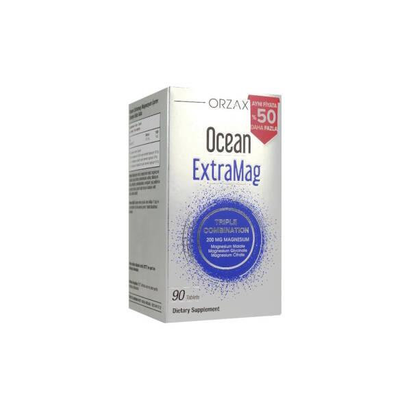 Ocean ExtraMag 90 Tablet Magnesium for Adults - 200mg per Tablet, Triple Form Magnesium - Vitamin & Supplement