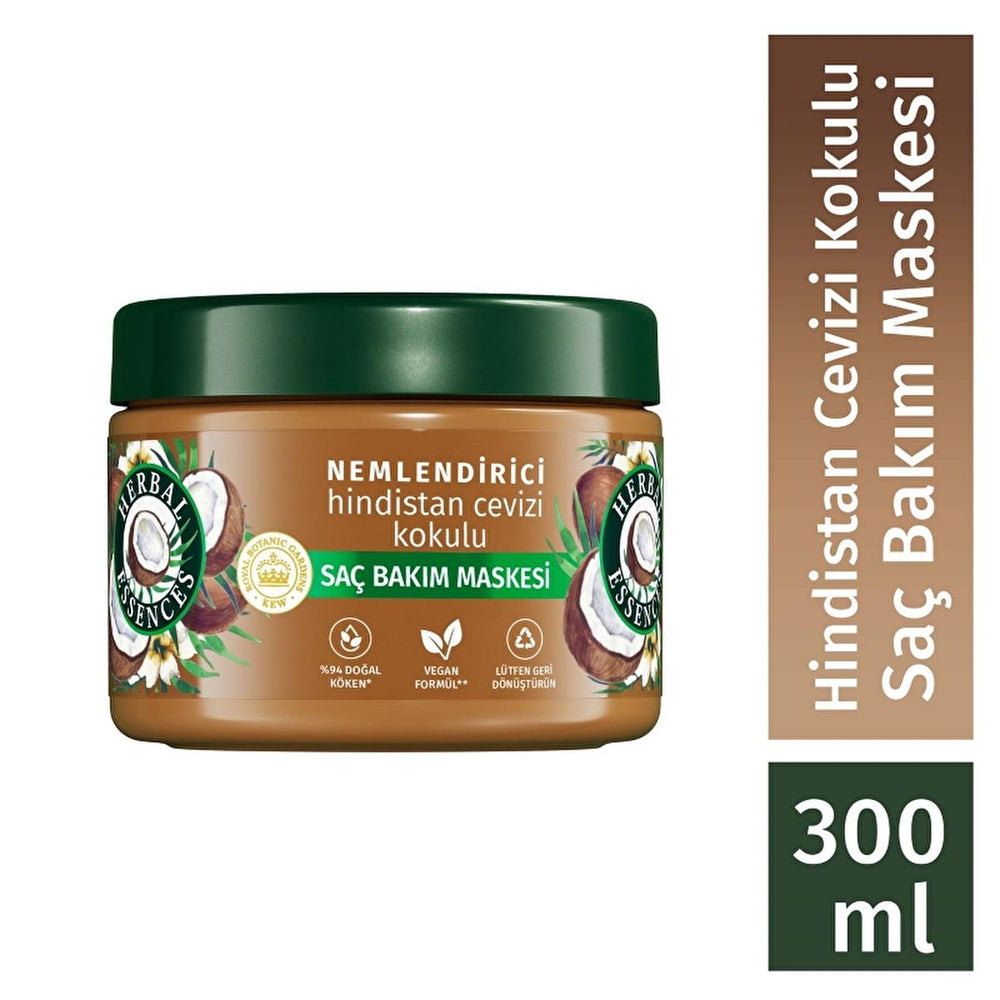 Herbal Essences Coconut Scented Hair Care Mask - Moisturizing & Nourishing Treatment for Dry Hair, Vegan Formula, 10.14 fl oz Herbal Essences Coconut Hair Mask - Moisturizing & Nourishing hair care mask, coconut scented hair mask, moisturizing hair treatment, vegan hair care, natural hair nourishment, dry hair solution, damaged hair repair, intense moisturizing, cruelty-free hair care, coconut hair mask, herbal essences