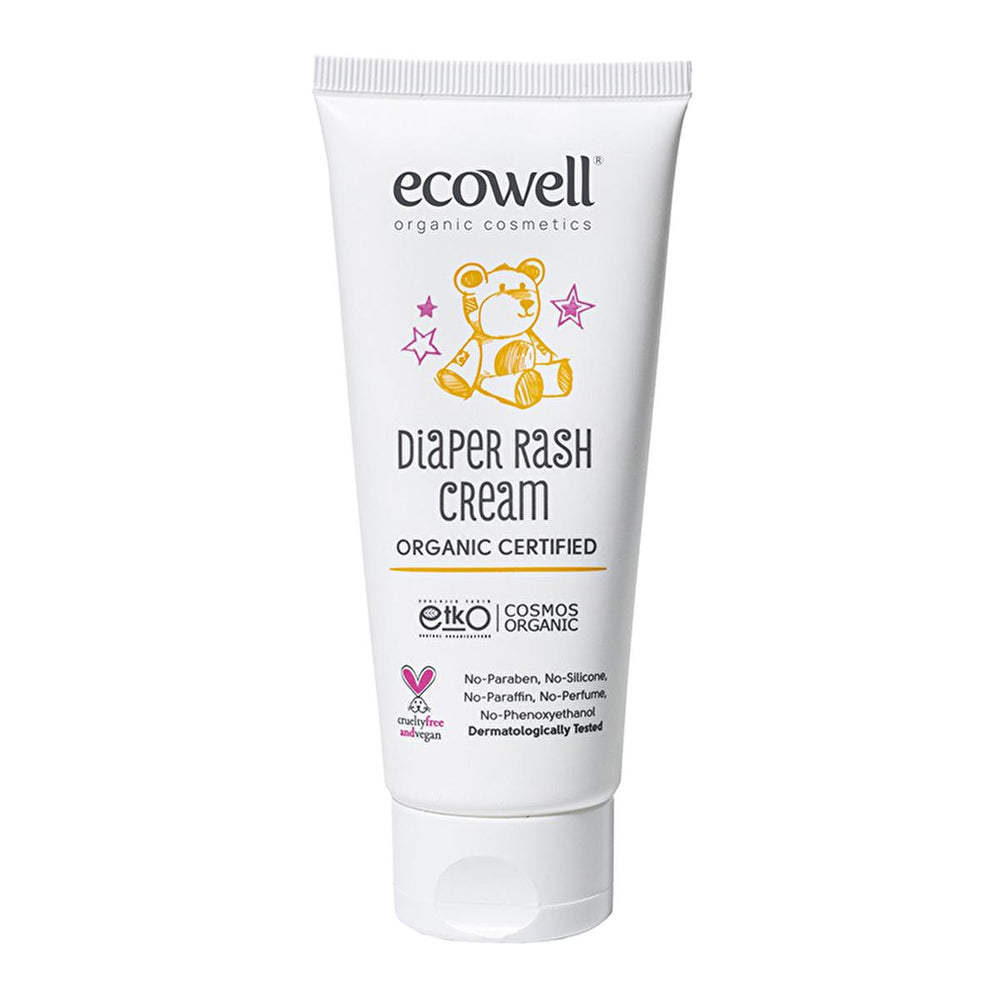 Ecowell Organic Diaper Cream - 110g, Vegan & Hypoallergenic for Newborns - Baby Care
