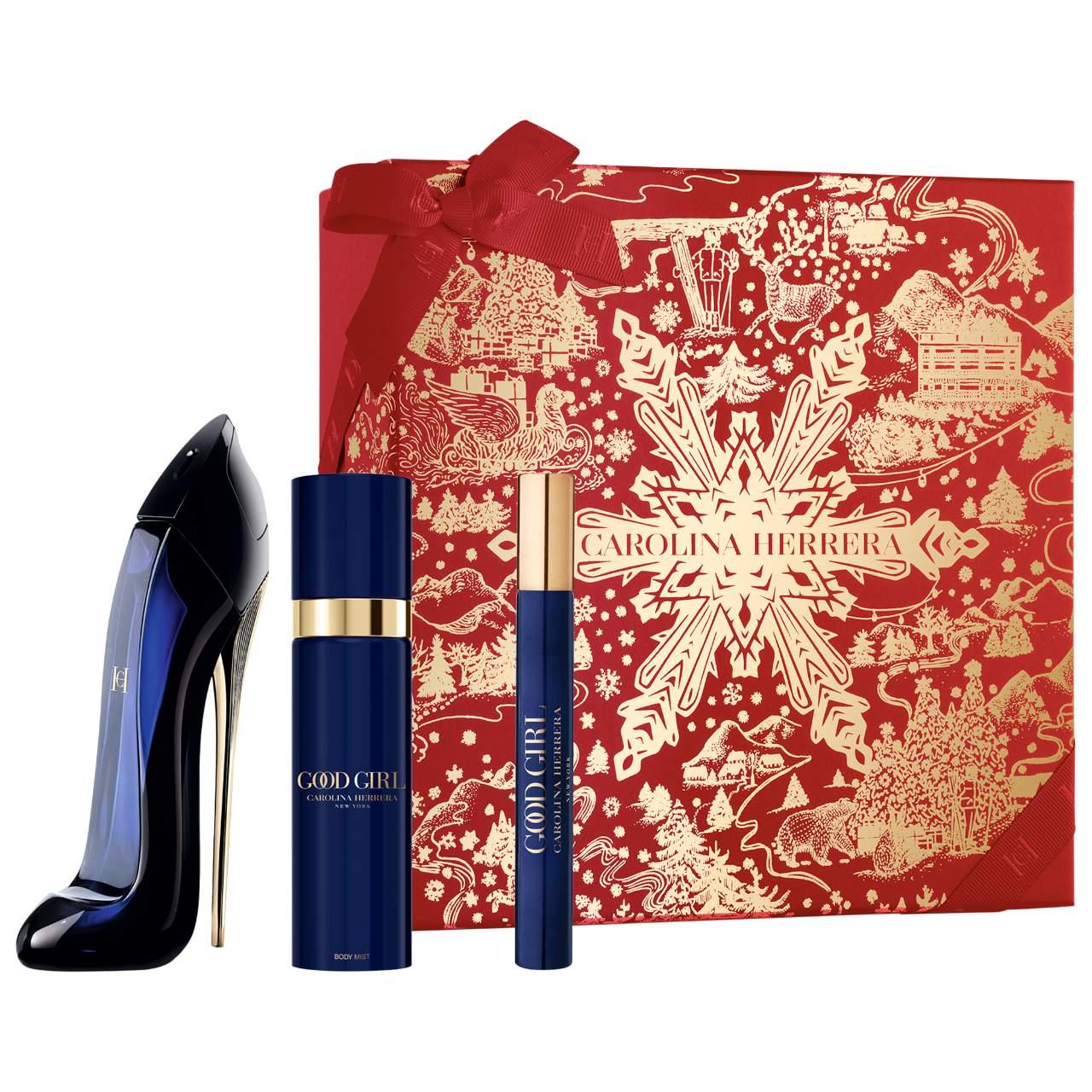Carolina Herrera Good Girl Eau de Parfum Gift Set - Bold Floral Fragrance, Travel Spray & Body Mist - Jasmine, Tonka Bean - Holiday Gift for Her Carolina Herrera Good Girl Perfume Set - Floral Fragrance Gift Good Girl Eau de Parfum, Women's Perfume Gift Set, Floral Fragrance, Jasmine Perfume, Tuberose Scent, Designer Perfume, Holiday Gift for Her, Warm Floral Perfume, Carolina Herrera Good Girl, Perfume Travel Set, Eau de Parfum, Travel Spray, Body Mist, floral, jasmine, tonka bean, gift set, women's fragra