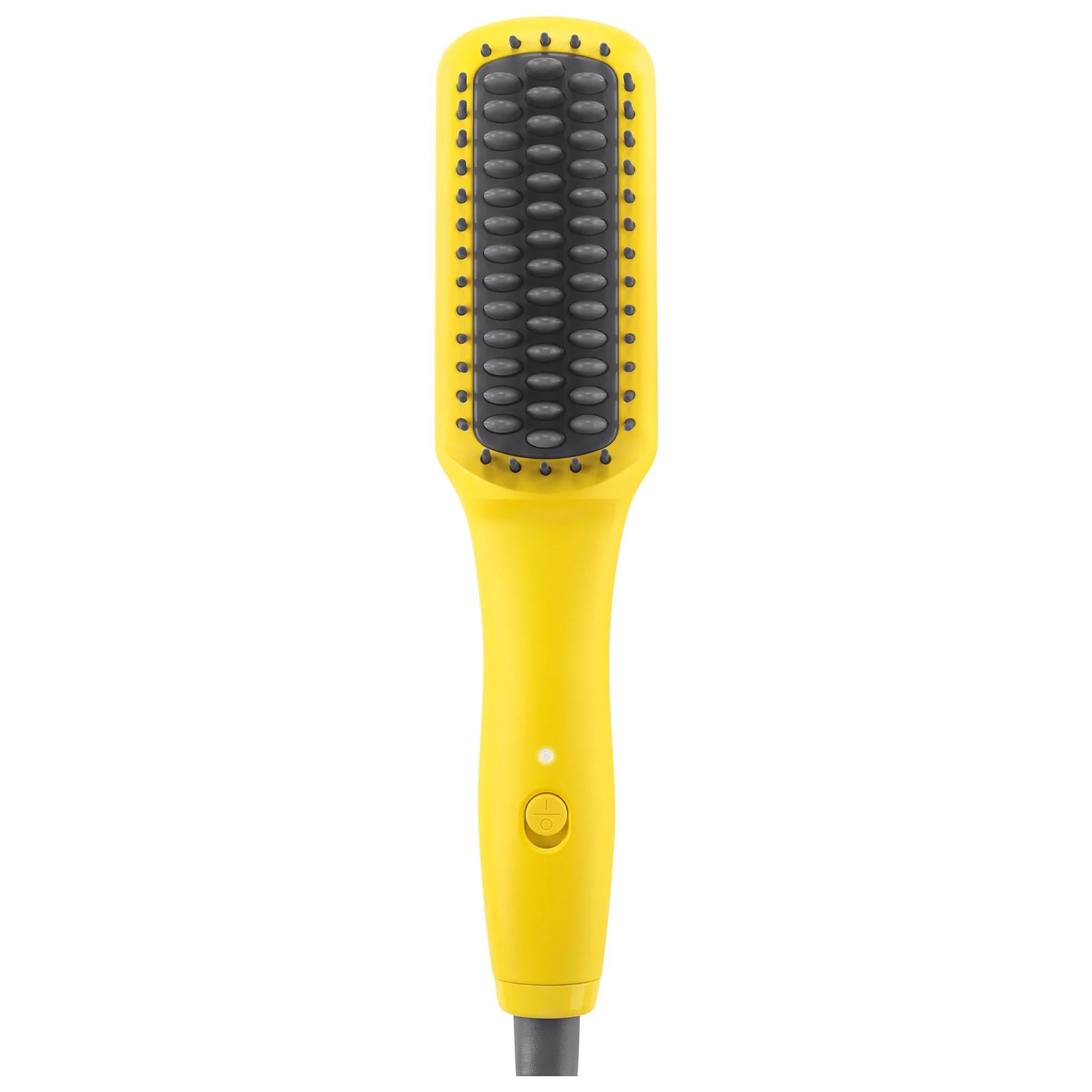 The Baby Brush Crush Mini Heated Straightening Brush - Compact, Ionic, Anti-Frizz Hair Tool for Travel Mini Heated Straightening Brush - Ionic, Compact & Travel-Friendly heated straightening brush, travel-friendly hair straightener, ionic hair brush, universal voltage hair tool, anti-frizz hair brush, hair styling tools, travel hair care, hair smoothing, frizz reduction, hair shine, compact hair straightener, ionic technology hair care, international travel hair tools