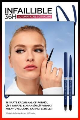 loreal-paris-infaillable-jel-goz-kalemi-mavi-front-view, loreal-paris-infaillable-jel-goz-kalemi-mavi-swatch Loreal Paris Infaillable Gel Eye Pencil - Blue | 36 Hour Wear Loreal Paris Infaillable Gel Eye Pencil - Blue loreal-paris, gel-eye-pencil, waterproof-eyeliner, long-lasting-makeup, smoky-eye, blue-eyeliner, makeup-enthusiasts, women, eyeliner, ai-generated