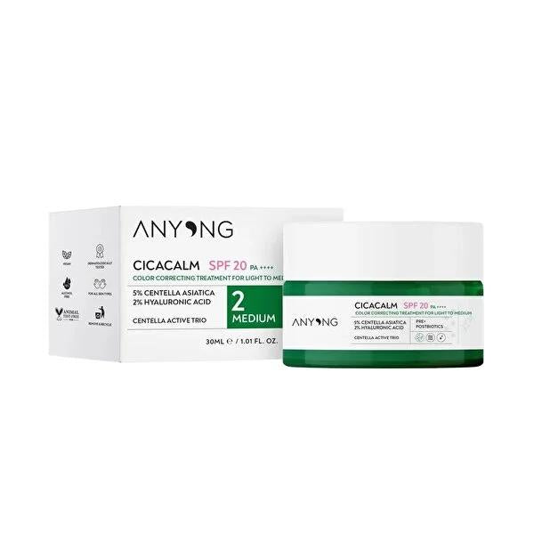 Anyong Cica Tiger Grass Ton Eşitleyici Moisturizing Cream with SPF 20, Even Skin Tone & Anti-Redness, Hyaluronic Acid & Niacinamide - Lightweight, Non-Greasy, 1.01 fl oz Anyong Cica Cream: Moisturize & Even Skin Tone with SPF 20 moisturizing cream with SPF, Cica cream, skin tone evening cream, lightweight moisturizer, SPF 20 sunscreen cream, Hyaluronic Acid moisturizer, Niacinamide skincare, anti-aging cream, non-greasy moisturizer, even skin tone, radiant skin, skincare essentials, Korean skincare, sensiti