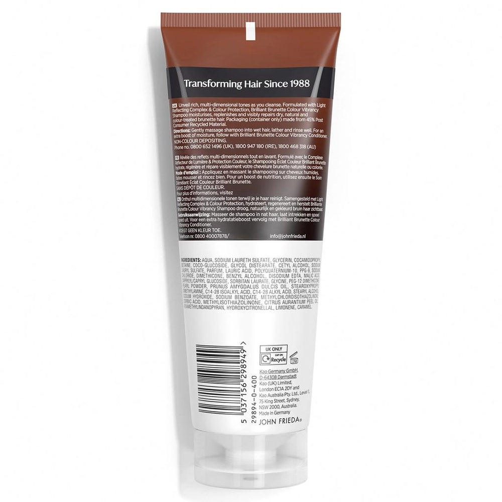John Frieda Brilliant Brunette Colour Vibrancy Shampoo 250 ml