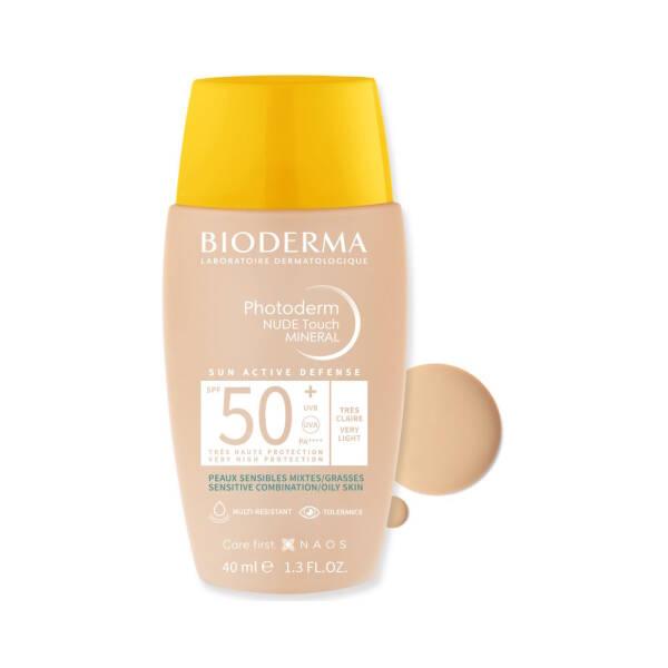 Bioderma Photoderm Nude Very Light SPF50+ Tinted Sunscreen Cream for Oily Skin - Mineral, Non-Comedogenic, 1.35 fl oz Bioderma SPF50+ Tinted Sunscreen Cream - 1.35 fl oz SPF50+ sunscreen, mineral sunscreen, tinted sunscreen, non-comedogenic sunscreen, sunscreen for oily skin, Bioderma Photoderm, facial sunscreen, daily sun protection, skin care, beauty, cosmetics, dermatologist recommended, sun protection, acne-prone skin, sensitive skin, broad-spectrum protection, natural tint, lightweight sunscreen