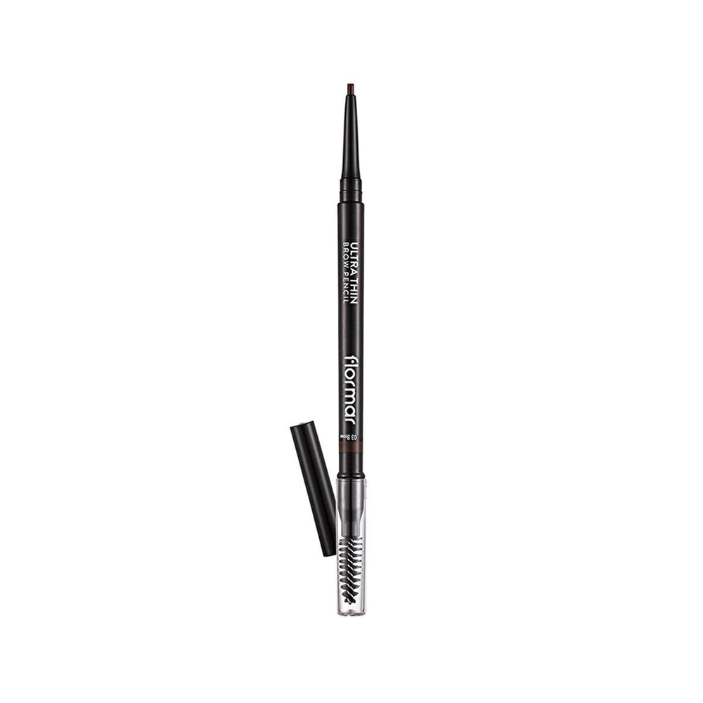 Flormar Ultra Thin Eyebrow Pencil - Waterproof, Long-Lasting, Precision Tip & Brow Brush - Eyebrow Makeup - Eyebrow Pencil