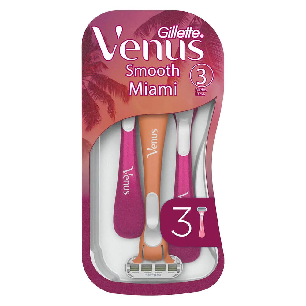 Gillette Venus Smooth Miami Women's Razor Blades 3 Count