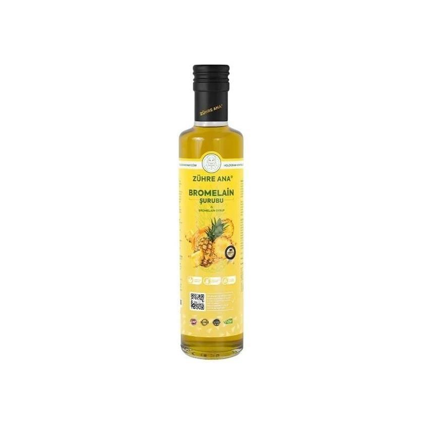 Zühre Ana Bromelain Syrup 250ml - Natural Digestive Health Supplement with Vitamin C, Coenzyme Q10 & L-Carnitine Zühre Ana Bromelain Syrup - Digestive Health & Immune Support Bromelain supplement, Liquid dietary supplement, Vitamin C supplement, Coenzyme Q10 supplement, L-Carnitine health benefits, Digestive health support, Immune system booster, Natural health supplements, Anti-inflammatory supplements, Energy support, Heart health supplements