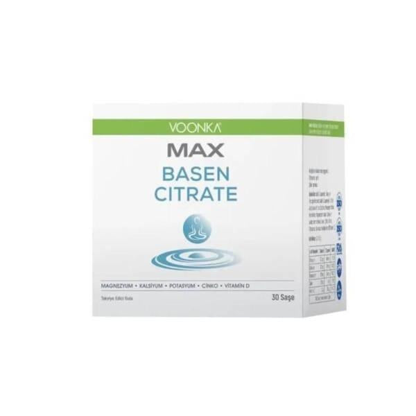 Voonka Max Basen Citrate Dietary Supplement - Magnesium, Calcium, Potassium, Zinc & Vitamin D - 30 - Vitamin & Supplement