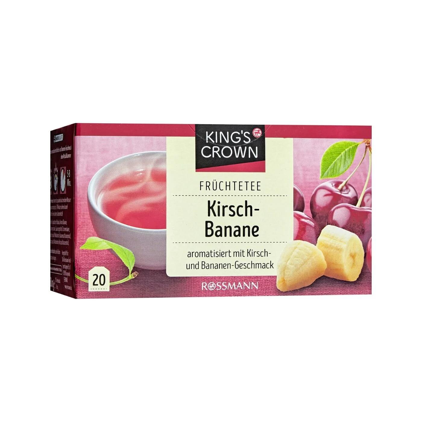 Kings Crown Cherry &amp; Banana Herbal Tea 60g 20 Bags