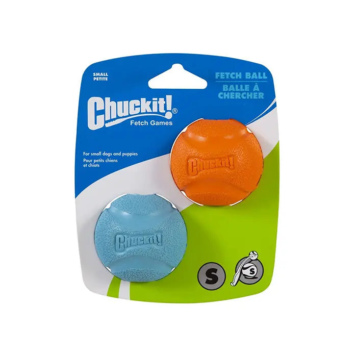 Chuckit! Fetch Ball Durable Rubber Dog Toy 2-Pack Small