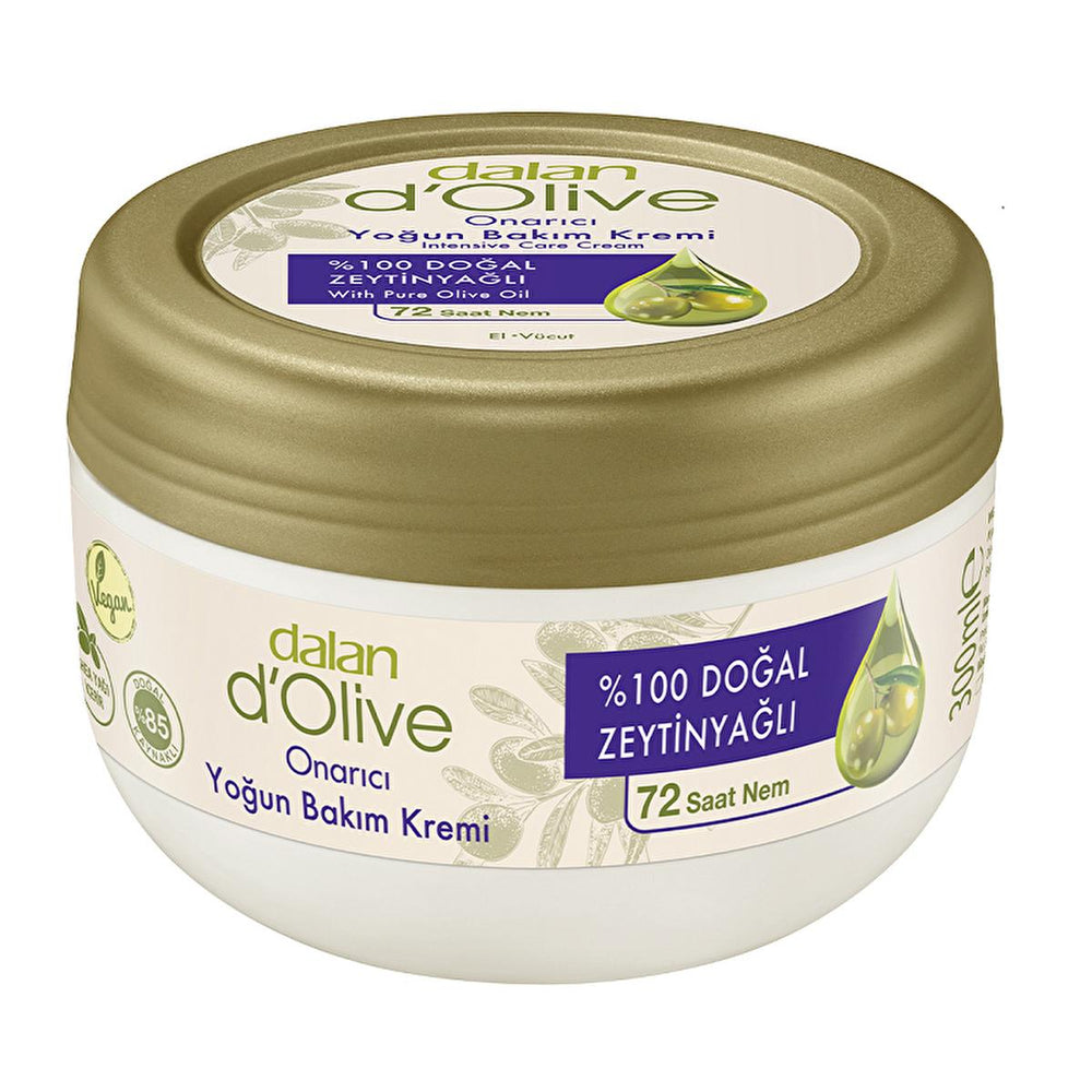 Dalan D'Olive Moisturizing Cream - 72 Hour Hydration, Shea Butter & Olive Oil, for Dry Skin Care - Face Cream
