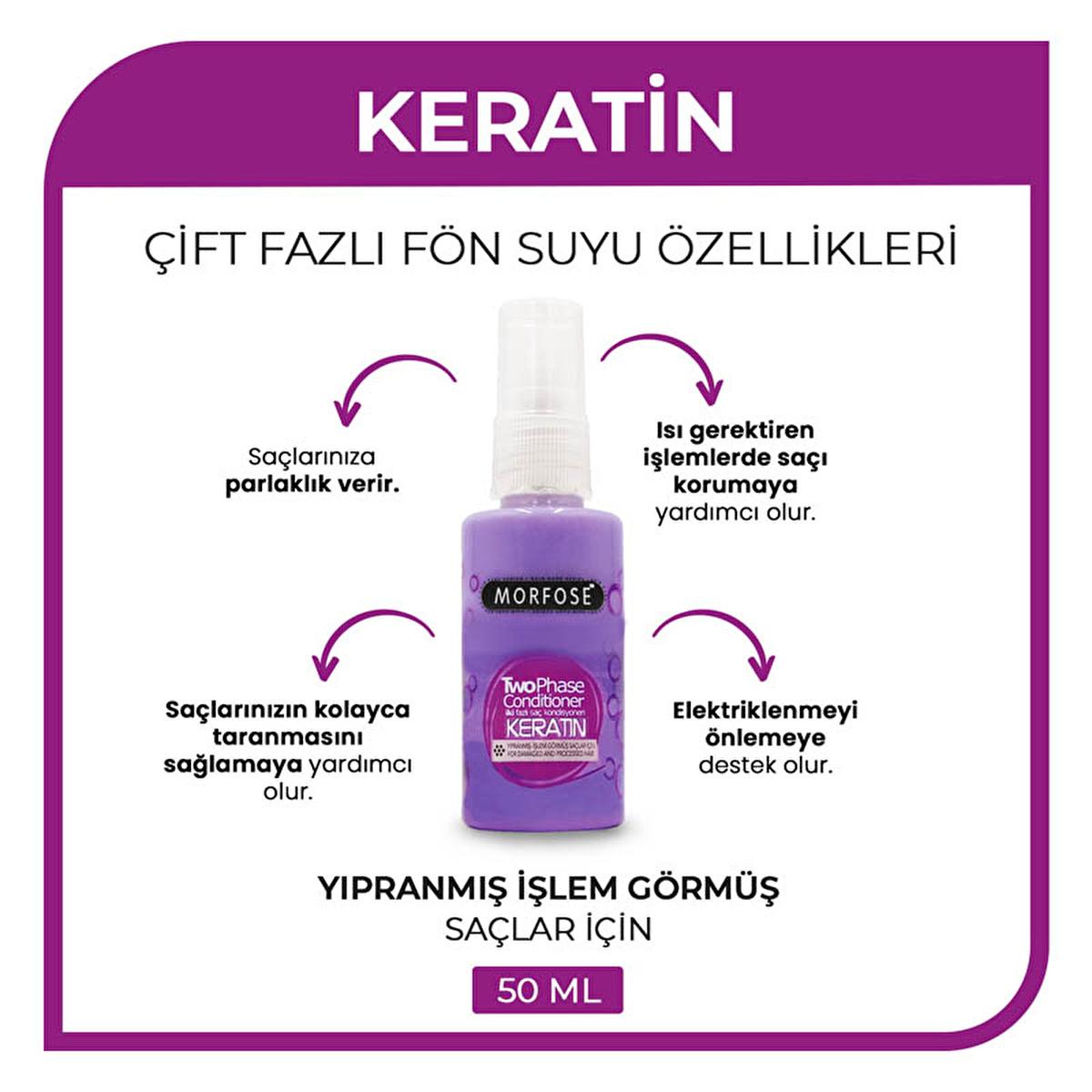 Morfose Keratin Hair Treatment: Revitalizing Leave-In Conditioner & Heat Protectant Spray for Damaged Hair - Shine & Repair Morfose Keratin Hair Treatment: Repair & Shine - Heat Protectant keratin hair treatment, leave-in conditioner, heat protectant spray, hair repair serum, shine enhancing hair product, damaged hair treatment, Morfose Keratin, hair styling product, keratin fön suyu, hair conditioning spray, keratin treatment, hair repair, heat protection, shiny hair, healthy hair, hair care, dry hair, dam