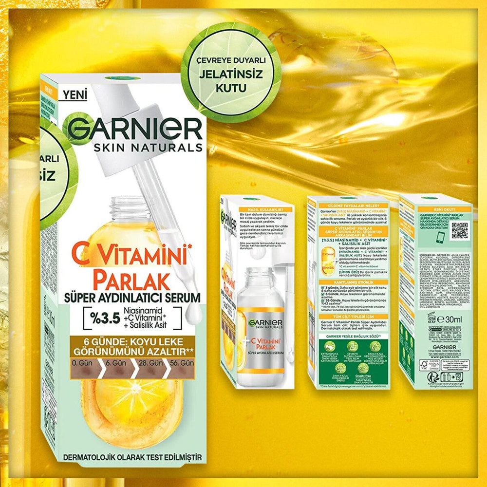 Garnier C Vitamini Parlak Süper Aydınlatıcı Serum - Brightening Face Serum for Even Skin Tone - view 2
