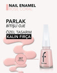Flormar Nail Enamel: Rose Coral - Highly Pigmented, Chip Resistant, Long Lasting Glossy Nail Polish - Nail Care & Vibrant Color Flormar Rose Coral Nail Polish: Chip Resistant, Rich Color nail polish, flormar nail enamel, highly pigmented nail polish, chip resistant nail polish, long lasting nail polish, glossy nail polish, nail care, nail color, rose coral nail polish, nail color, nail, enamel, manicure, pedicure, nail art, women's nail polish, cosmetic, beauty, long-lasting, chip-resistant, vibrant color, 