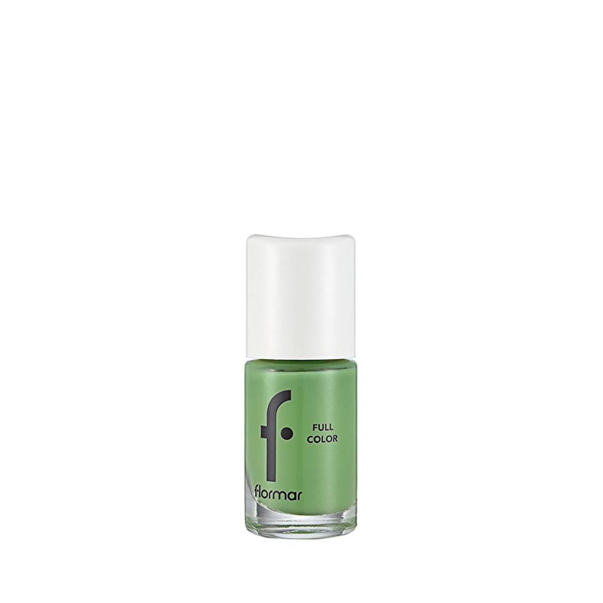 Flormar Full Color Fresh Start: High Pigment, Long Lasting, Glossy Green Nail Polish - Chip Resistant, Vibrant Color Flormar Nail Polish: High Pigment, Long Lasting Green - Fresh Start nail polish, high pigment nail polish, long lasting nail polish, durable nail polish, glossy nail polish, Flormar nail polish, nail color, nail lacquer, vibrant nail polish, chip resistant nail polish, nail, lacquer, beauty, personal grooming, manicure, pedicure, vibrant color, long-lasting, chip-resistant, glossy finish, gre