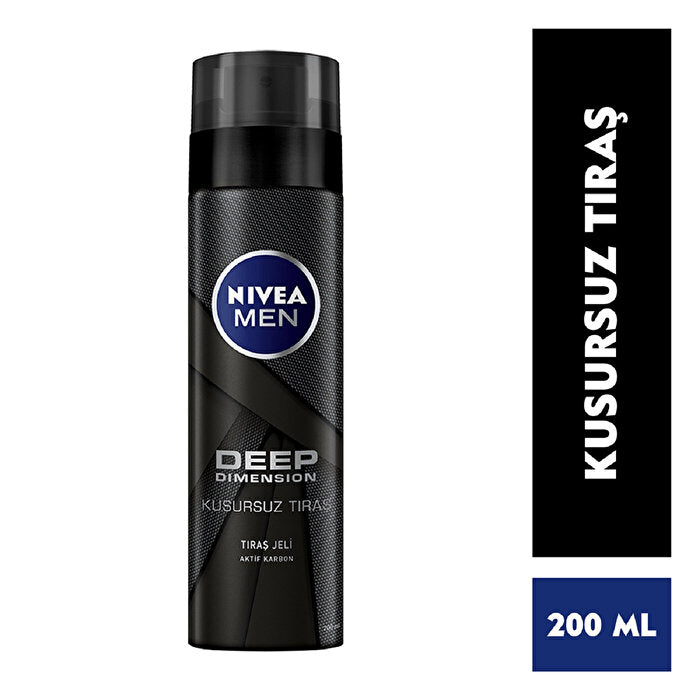 NIVEA Men Deep Dimension Shaving Gel 200ml - With Active Charcoal - view 2