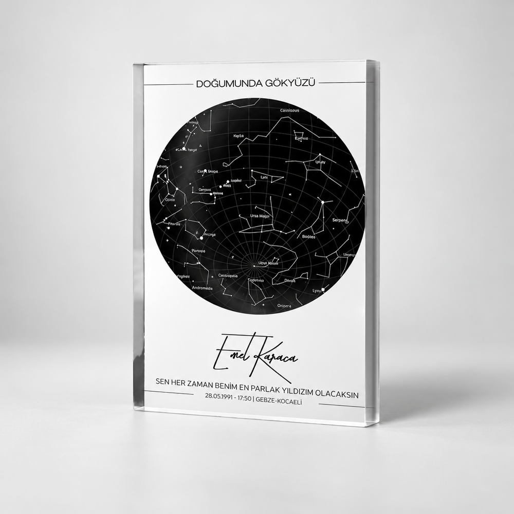 Birth Night Sky Star Map Acrylic Frame Gift