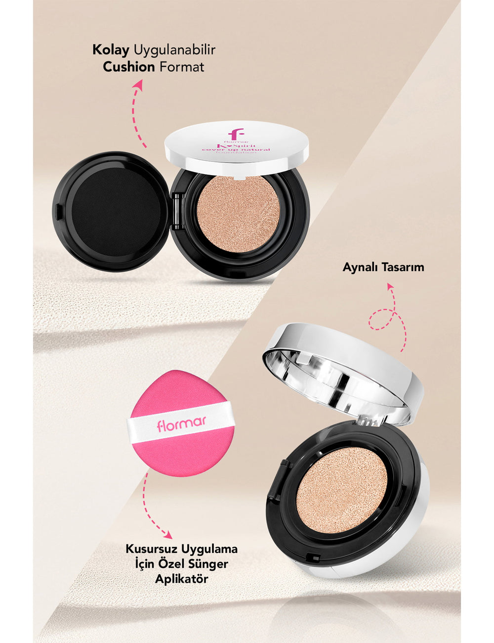 Flormar K-Spirit Cover Up Semi-Matte Cushion Foundation