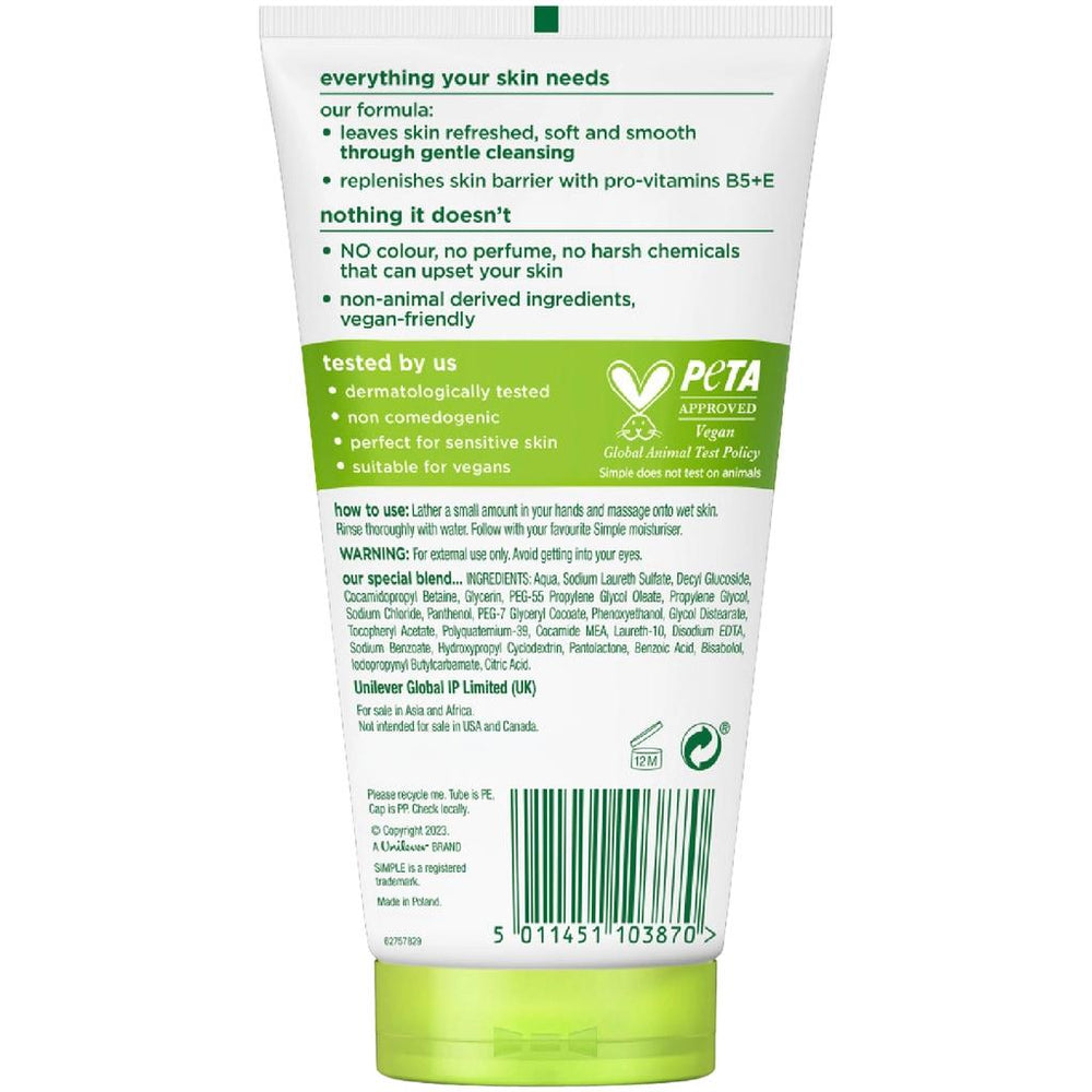 Simple Kind To Skin Moisturizing Facial Wash 150 ml