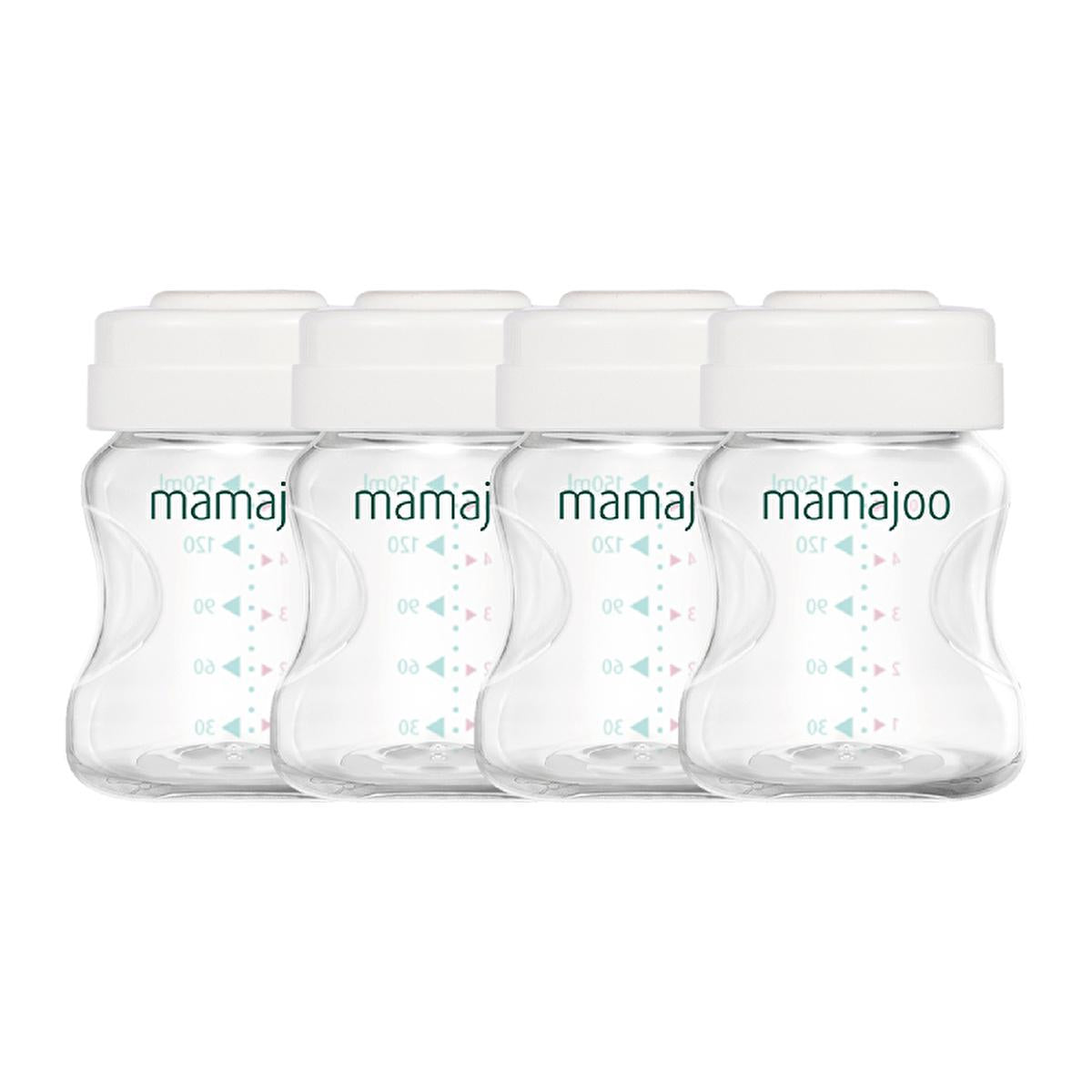 Mamajoo Baby Food Storage Containers - 4-Pack BPA-Free Breast Milk Storage Containers with Measurement Markings & Reusable Design Mamajoo BPA-Free Breast Milk Storage Containers breast milk storage containers, baby food storage, BPA-free storage containers, reusable baby storage, safe baby feeding accessories, baby feeding, baby care, baby products, parenting essentials, nursery accessories