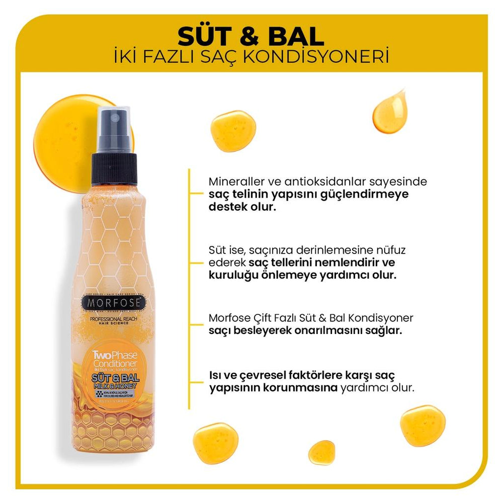 Morfose Milk & Honey Dual Phase Hair Conditioner Spray 220 ml