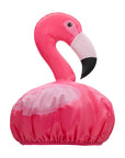 Eklips Flamingo Hair Bonnet - Waterproof Hair Accessory with Adjustable Elastic Band - Hair Care