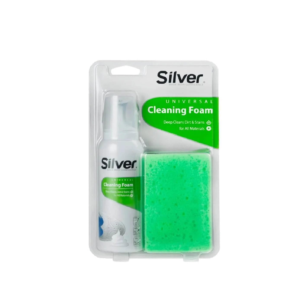 Silver Shoe Cleaning Foam with Sponge Applicator 125ml