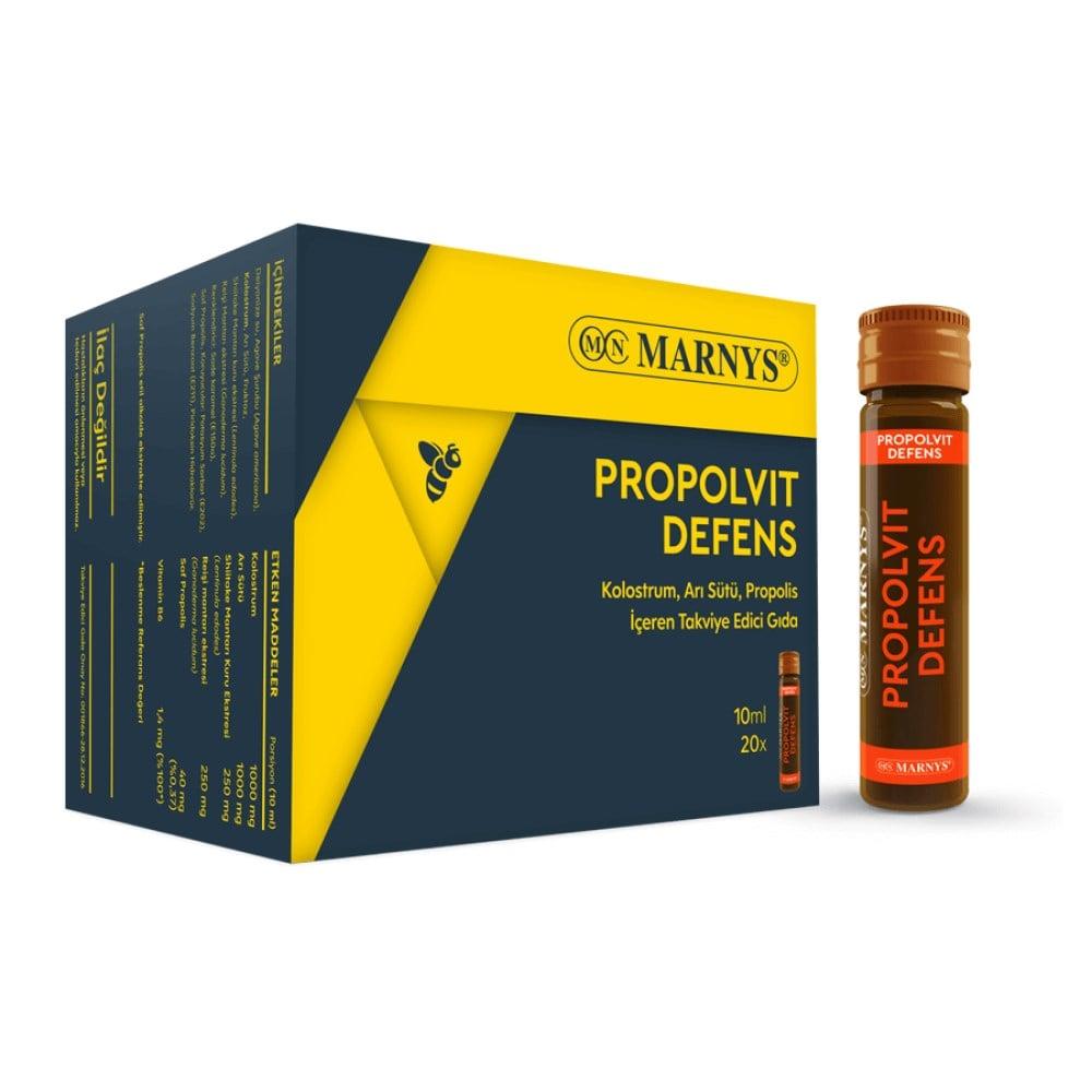 MN MARNYS Propolvit Defens Dietary Supplement - 20 x 10ml Vials, Immune Support with Propolis, Royal Jelly, and Reishi Mushroom MN MARNYS Propolvit Defens - Immune Support Supplement Dietary Supplement, Immune Support, Propolis Supplement, Royal Jelly, Kolostrum, Reishi Mushroom, Shiltake Mushroom, Natural Immune Booster, Health Supplement, Wellness, Immune System Support, Natural Health, Supplements for Immunity, Propolis, Royal Jelly Benefits, Reishi Mushroom Benefits