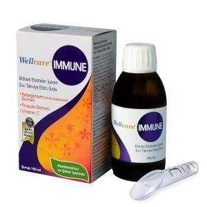 Wellcare Immune Support Syrup - Natural Immune Booster with Propolis, Vitamin C & Pelargonium Sidoides - 5.07 fl oz Wellcare Immune Syrup - Natural Immune Support immune support syrup, natural immune booster, propolis extract, vitamin C supplement, Pelargonium sidoides, health supplements, natural health products, immune health, family health, wellness products, cold and flu prevention, natural remedies