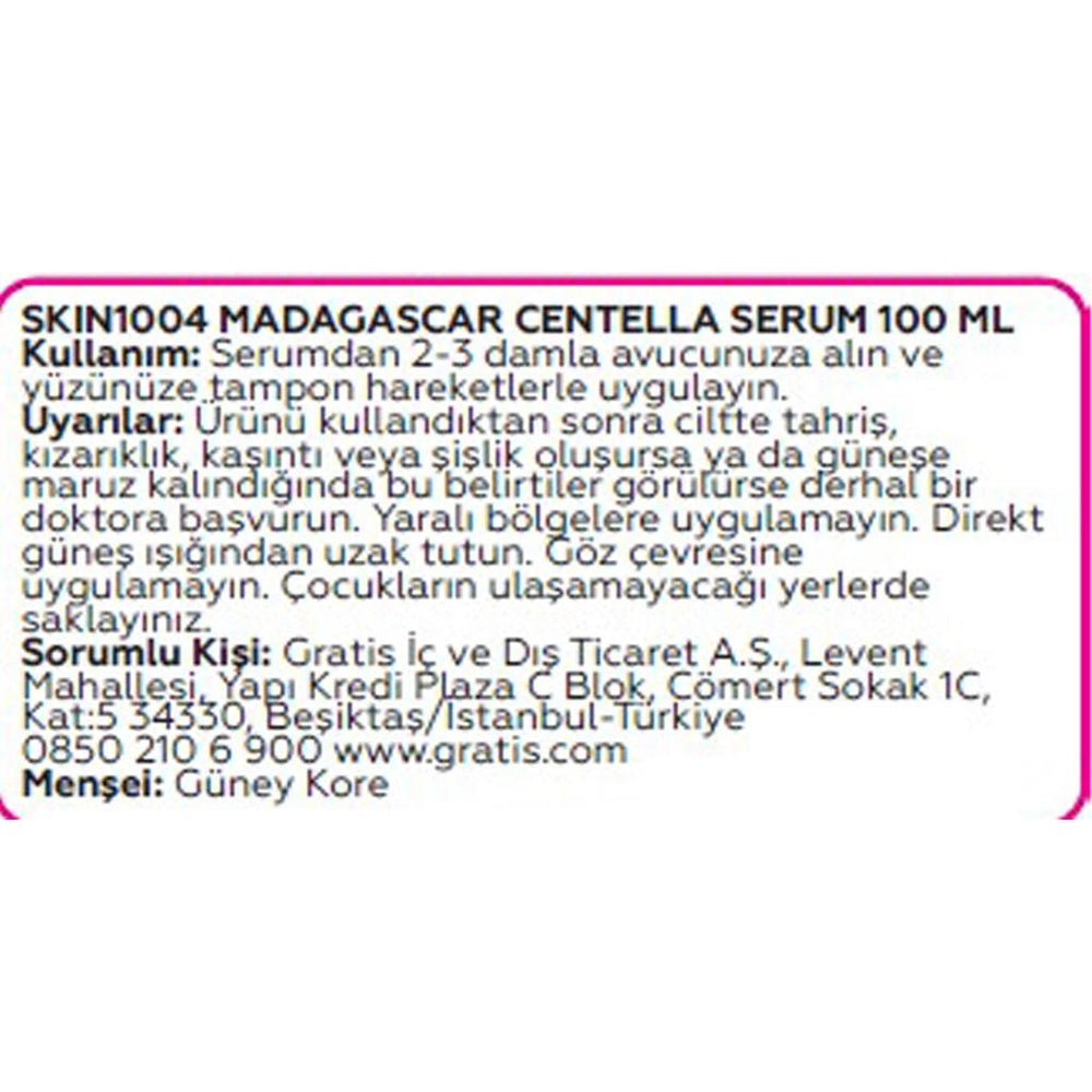 Skin1004 Madagascar Centella Ampoule Soothing Face Serum 100 ml