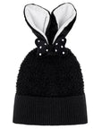 Eklips Kids Black Beanie with Cute Ears 1 pc