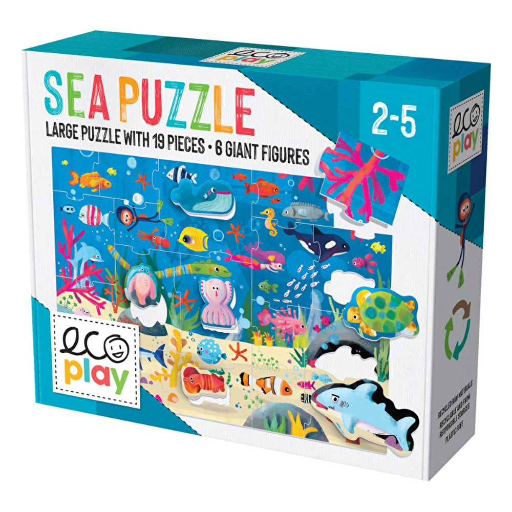 Headu Ecoplay Shaped Puzzle Sea for Kids - Educational Toy for Children Aged 2-5 Years Headu Ecoplay Shaped Puzzle Sea - Educational Toy for Kids shaped puzzle for children, educational toy for kids, puzzle for 2-5 year olds, underwater theme puzzle, child development toy, marine life puzzle, cognitive development toy, fine motor skills toy, homeschooling activity, classroom activity, gift for kids