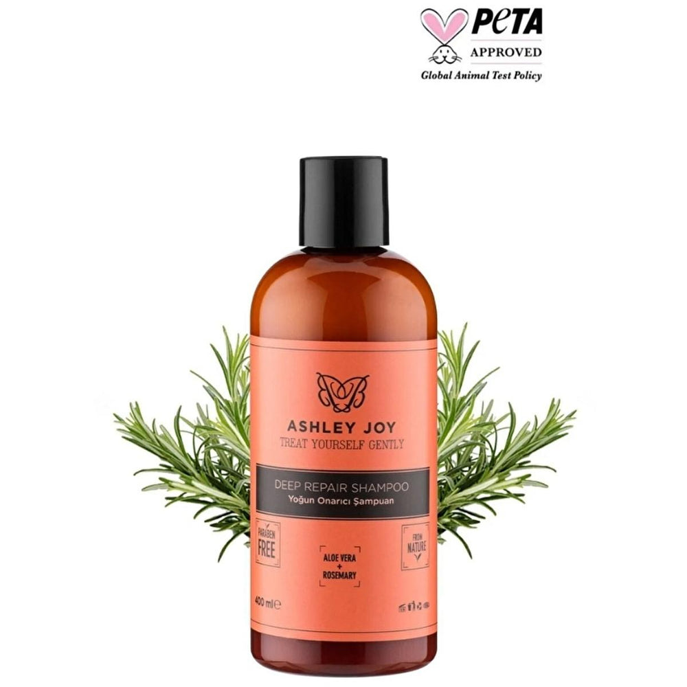 Ashley Joy Intensive Repair Shampoo: Strengthens, Moisturizes & Prevents Breakage - Rosemary & Plant-Based for Damaged, Weak Hair (13.53 fl oz) Ashley Joy Repair Shampoo: Strengthens & Moisturizes Damaged Hair repair shampoo, damaged hair shampoo, hair strengthening shampoo, hair breakage treatment, rosemary shampoo, moisturizing shampoo, sodium PCA shampoo, intensive hair repair, shampoo for weak hair, plant based shampoo, shampoo, hair care, hair treatment, hair breakage, weak hair, dry scalp, plant oils,