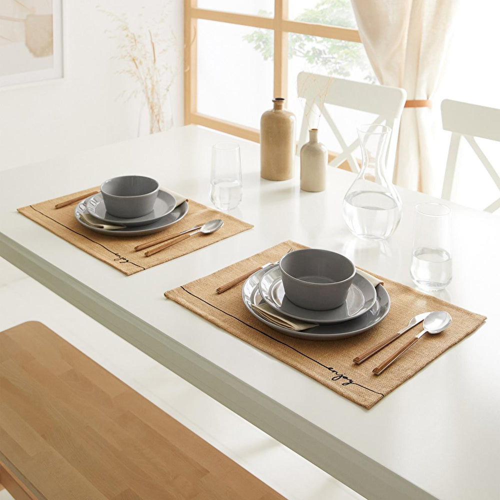 Ocean Home Jute Placemats Set of 2 - Natural Woven Table Mats for Rustic & Bohemian Dining Decor - 17.72 x 13.78 inches Ocean Home Jute Placemats - Rustic Table Decor jute placemat, natural placemat, rustic placemat, bohemian placemat, table mat, dining table decor, eco-friendly placemat, woven placemat, table setting, jute table mat, placemats, jute, natural fibers, table decor, dining, kitchen, home decor, rustic, bohemian, eco-friendly, sustainable, table mats, set of placemats, gifts for her, gifts for 