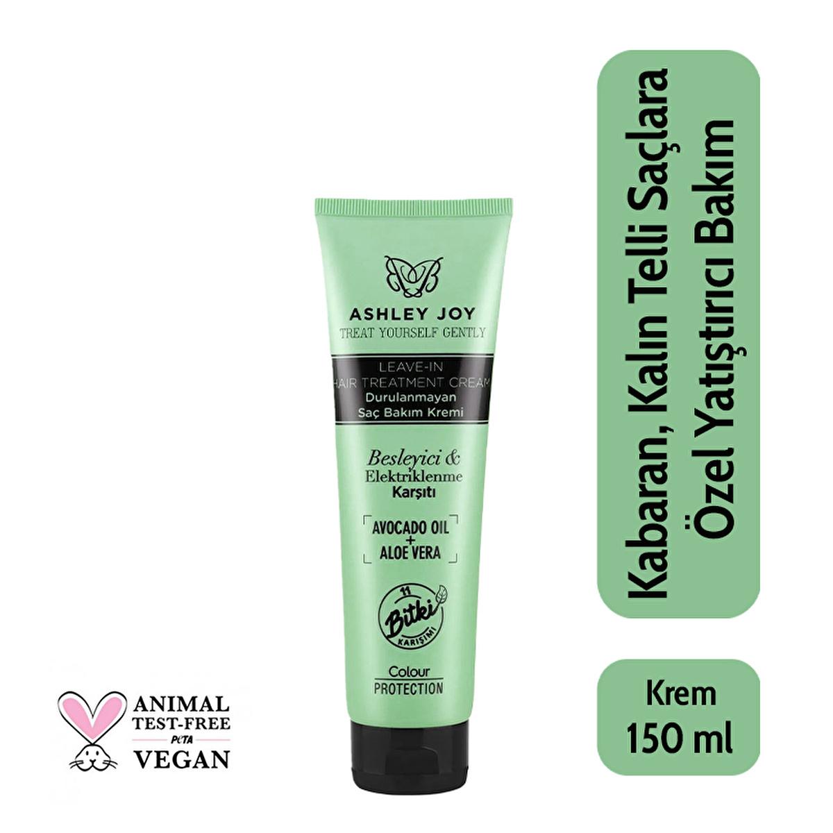 Ashley Joy Leave-In Hair Conditioner: Moisturizing Cream for Frizz Control & Color Protection with Avocado Oil & Aloe Vera - 150ml Ashley Joy Leave-In Conditioner - Frizz Control & Color Protection leave-in hair conditioner, hair moisturizing cream, frizz control hair product, color protection conditioner, avocado oil hair treatment, aloe vera hair care, chamomile hair treatment, hair repair cream, non greasy conditioner, hair shine enhancer, hair conditioner, moisturizing cream, frizz control, color protec