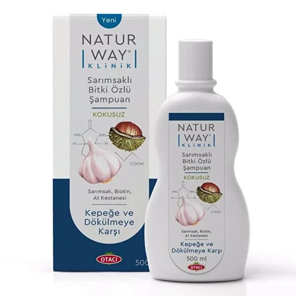 Naturway Klinik Garlic Shampoo - Anti Hair Loss Herbal Formula, Scalp Moisturizing, Fruity Floral Scent - 500ml Naturway Klinik Garlic Shampoo - Fight Hair Loss Naturally! garlic shampoo, anti hair loss shampoo, herbal shampoo, shampoo for hair loss, scalp moisturizing shampoo, natural hair loss treatment, hair growth shampoo, shampoo with garlic extract, fragrant shampoo, hair loss, natural hair care, floral scent, fruity scent, scalp health, hair growth, herbal extracts, garlic extract, shampoo, hair care
