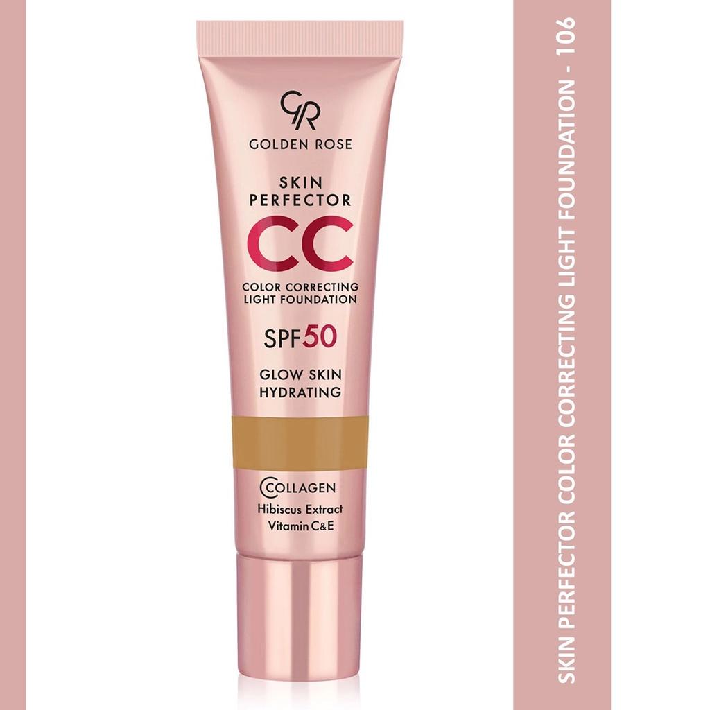 Golden Rose Skin Perfect CC SPF 50 Foundation 106 Toffee 30ml