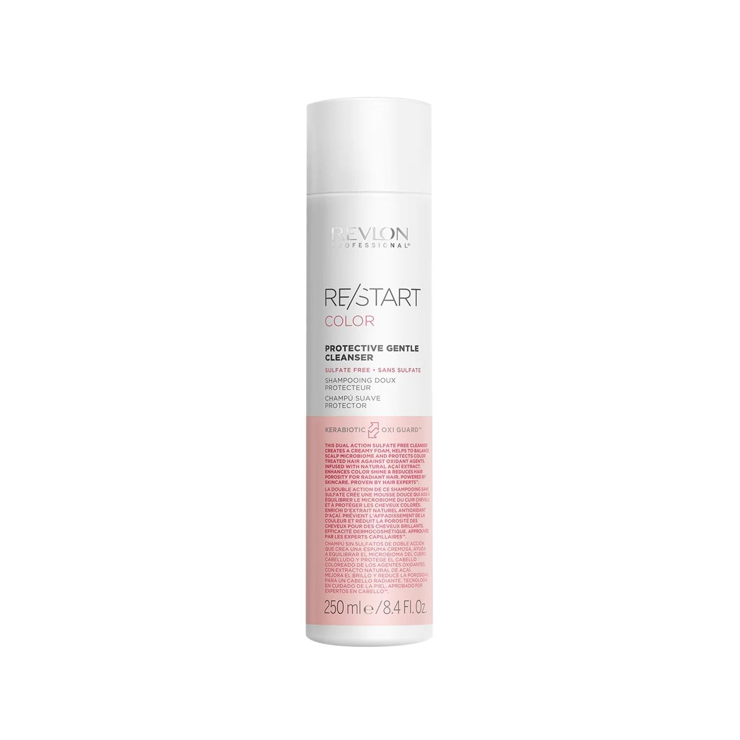 Revlon Restart Color Protecting Micellar Shampoo for Colored Hair - Gentle, Sulfate-Free, 8.45 fl oz Revlon Color Protecting Micellar Shampoo - Gentle & Sulfate-Free color protecting shampoo, micellar shampoo, Revlon Restart, color safe hair care, gentle shampoo for colored hair, sulfate-free shampoo, hair color protection, vibrant hair color, long-lasting hair color, Revlon hair care, colored hair shampoo, micellar technology