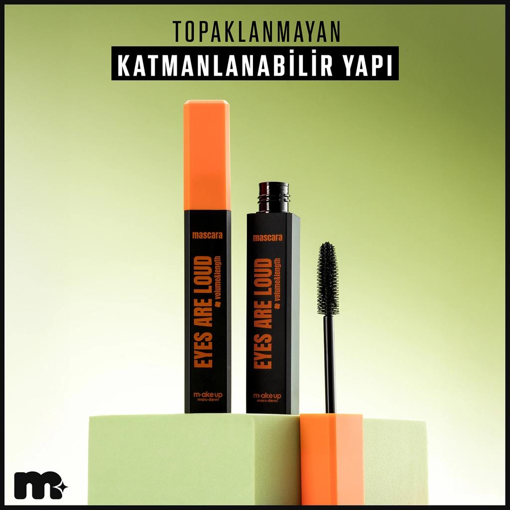 Maruderm Eyes Are Loud Mascara Volume &amp; Length Black