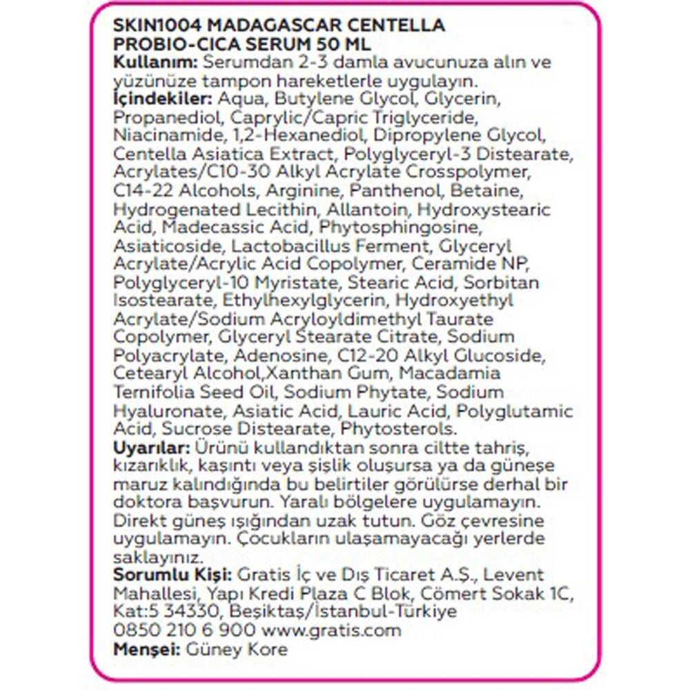 Skin1004 Madagascar Centella Probio-Cica Face Serum 50 ml